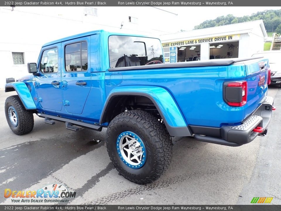 2022 Jeep Gladiator Rubicon 4x4 Hydro Blue Pearl / Black Photo #3