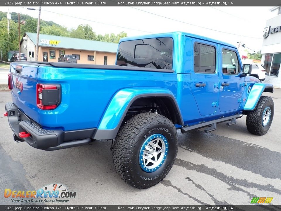 2022 Jeep Gladiator Rubicon 4x4 Hydro Blue Pearl / Black Photo #6