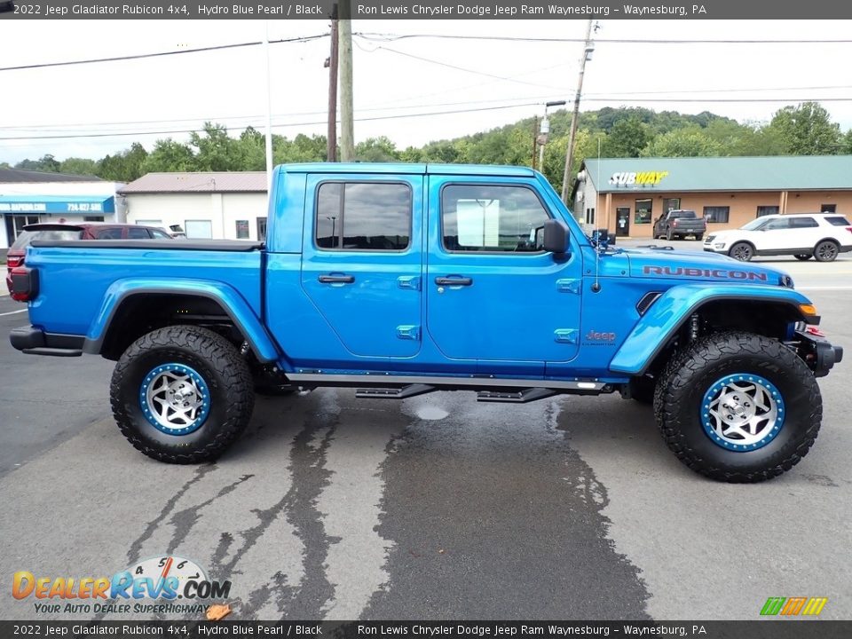 2022 Jeep Gladiator Rubicon 4x4 Hydro Blue Pearl / Black Photo #7