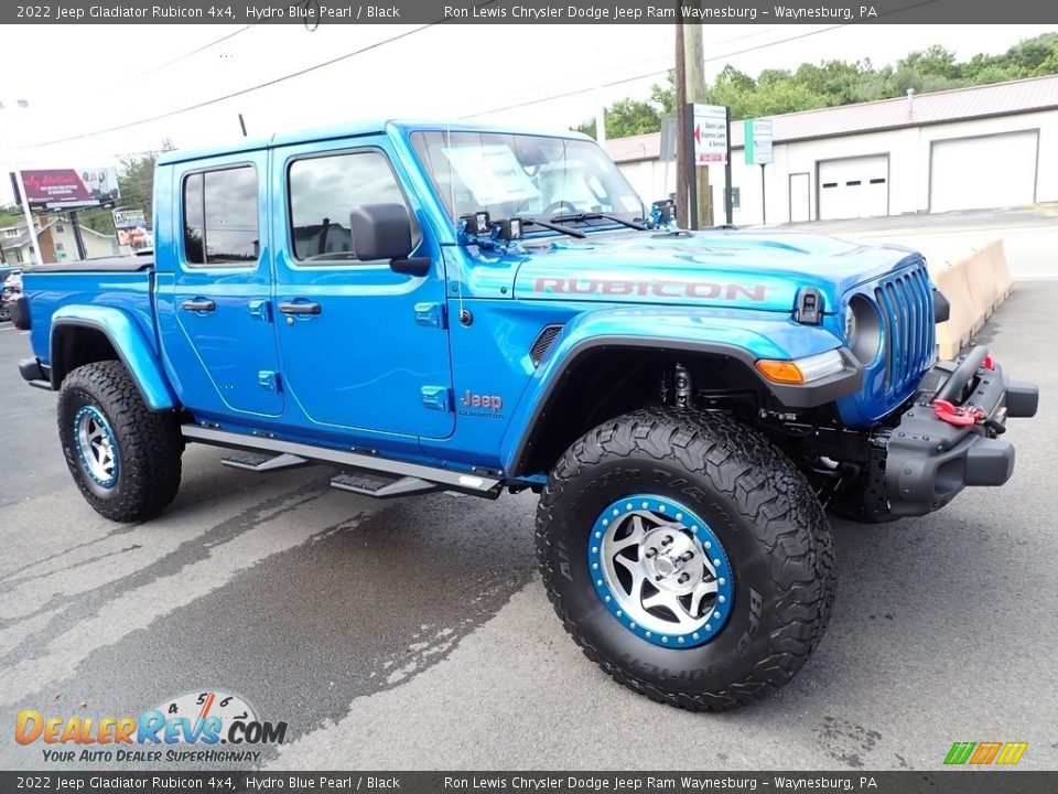 2022 Jeep Gladiator Rubicon 4x4 Hydro Blue Pearl / Black Photo #8