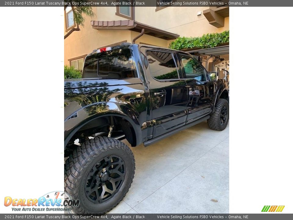 2021 Ford F150 Lariat Tuscany Black Ops SuperCrew 4x4 Agate Black / Black Photo #3