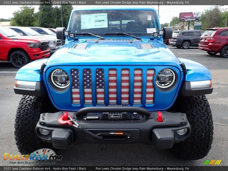 2022 Jeep Gladiator Rubicon 4x4 Hydro Blue Pearl / Black Photo #9