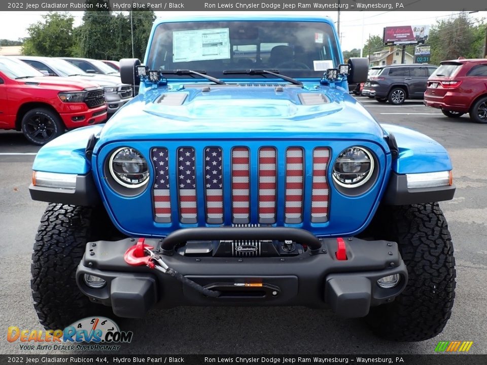 2022 Jeep Gladiator Rubicon 4x4 Hydro Blue Pearl / Black Photo #9