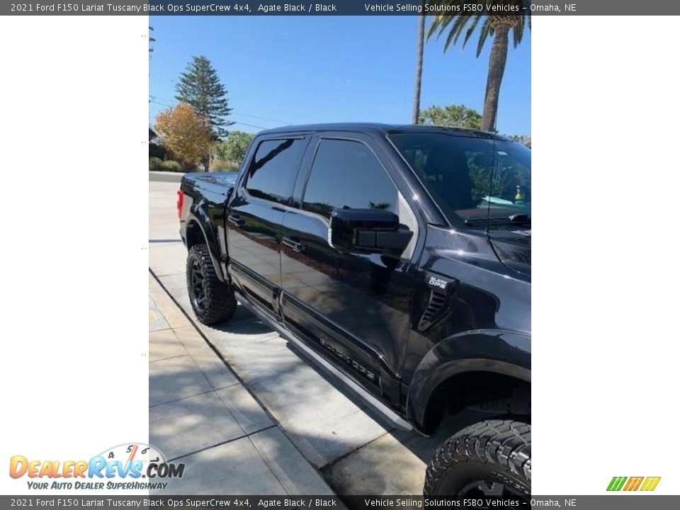 2021 Ford F150 Lariat Tuscany Black Ops SuperCrew 4x4 Agate Black / Black Photo #4