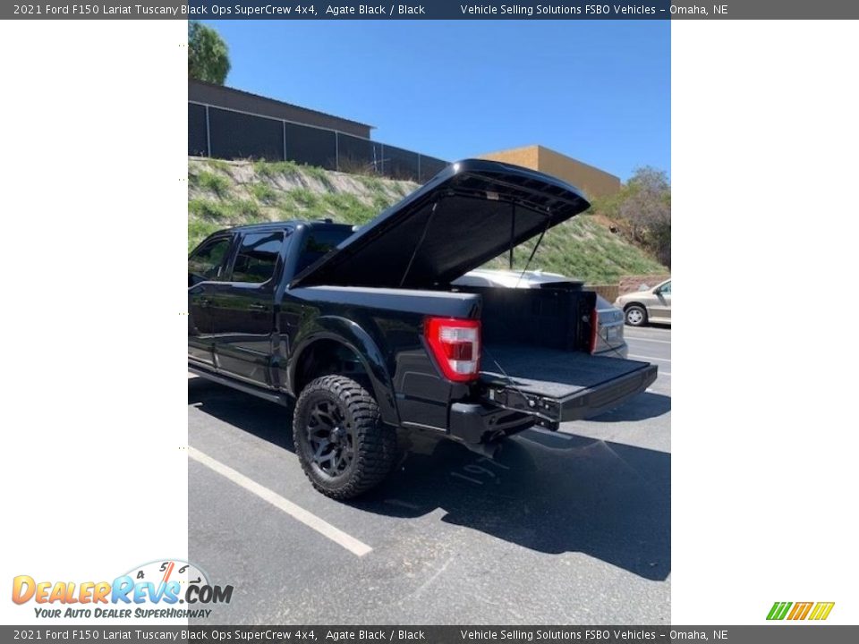 2021 Ford F150 Lariat Tuscany Black Ops SuperCrew 4x4 Agate Black / Black Photo #5