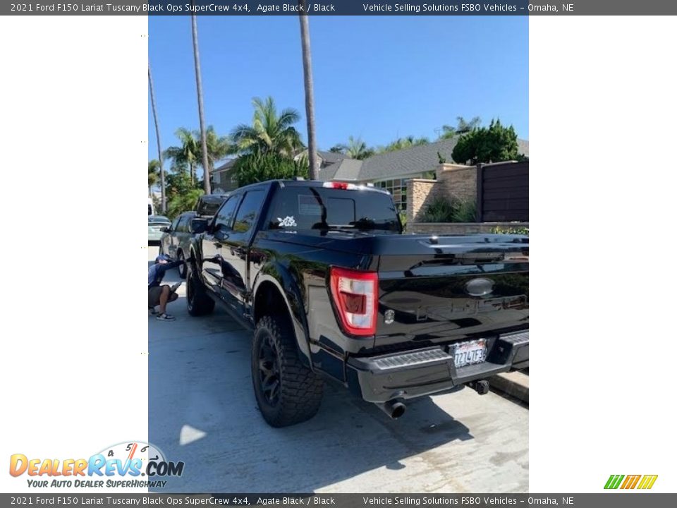 2021 Ford F150 Lariat Tuscany Black Ops SuperCrew 4x4 Agate Black / Black Photo #6