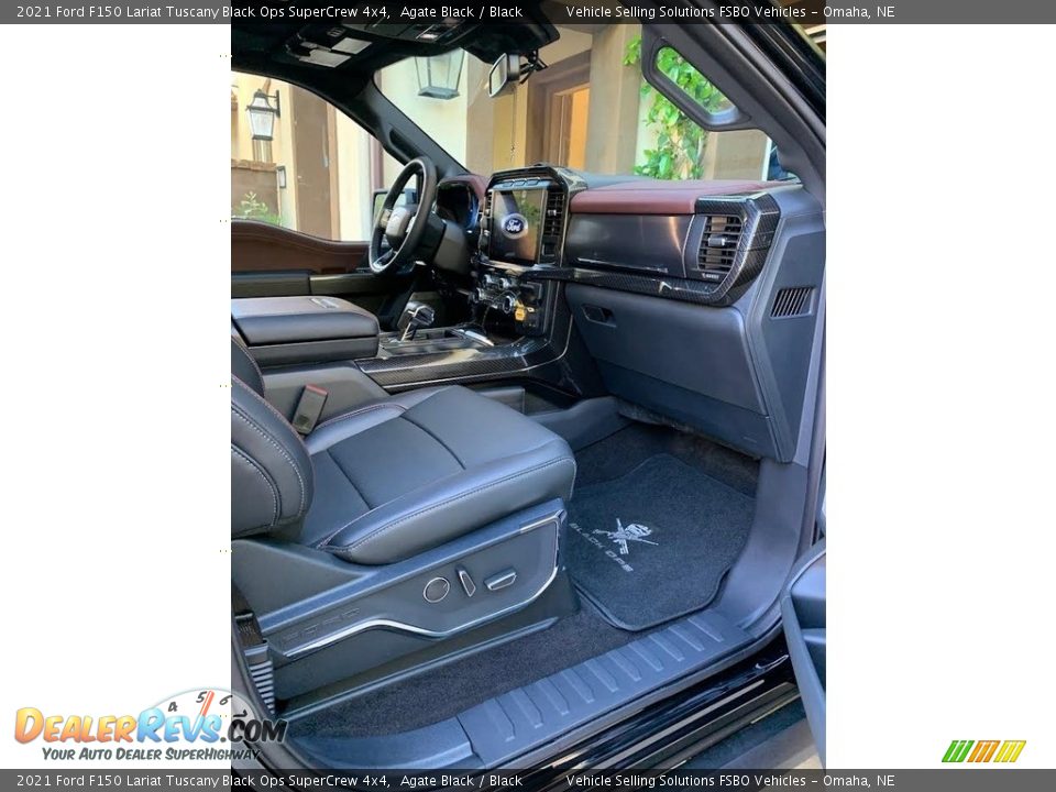 Black Interior - 2021 Ford F150 Lariat Tuscany Black Ops SuperCrew 4x4 Photo #9