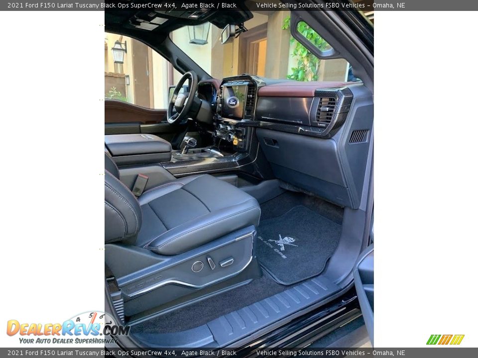 Black Interior - 2021 Ford F150 Lariat Tuscany Black Ops SuperCrew 4x4 Photo #9