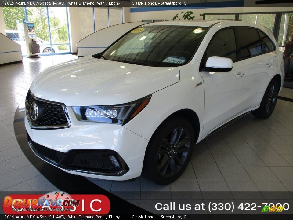 2019 Acura MDX A Spec SH-AWD White Diamond Pearl / Ebony Photo #1