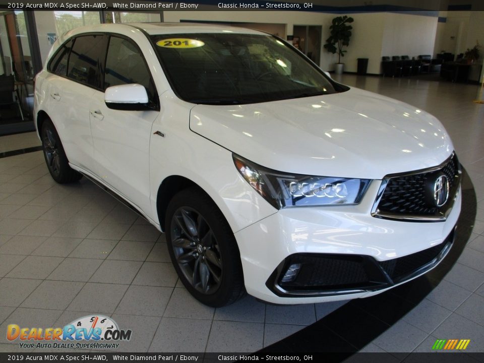 2019 Acura MDX A Spec SH-AWD White Diamond Pearl / Ebony Photo #3