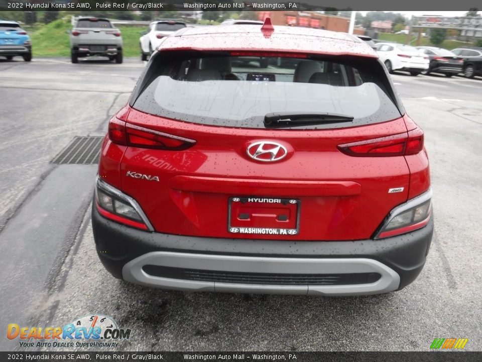 2022 Hyundai Kona SE AWD Pulse Red / Gray/Black Photo #8