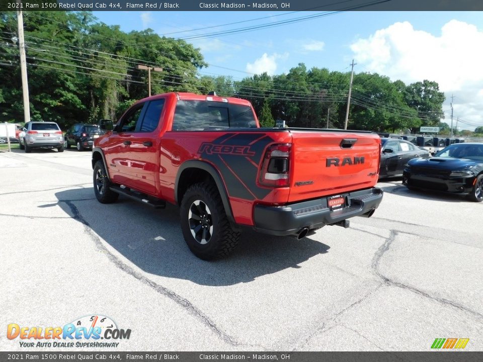 2021 Ram 1500 Rebel Quad Cab 4x4 Flame Red / Black Photo #2