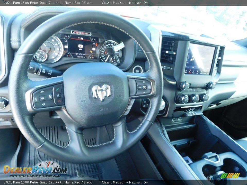 2021 Ram 1500 Rebel Quad Cab 4x4 Flame Red / Black Photo #6