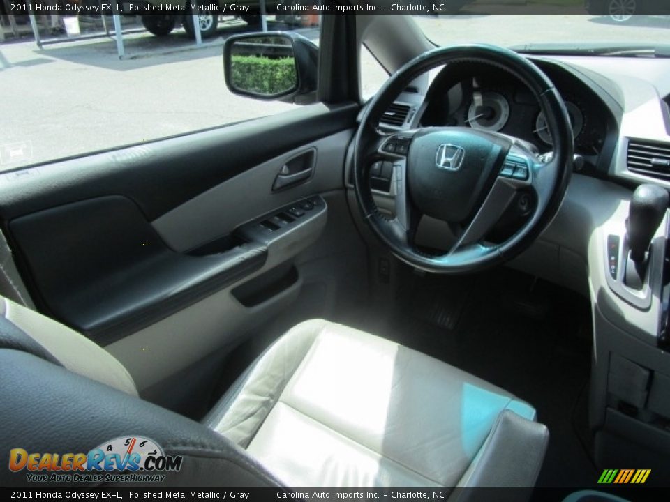 2011 Honda Odyssey EX-L Polished Metal Metallic / Gray Photo #12