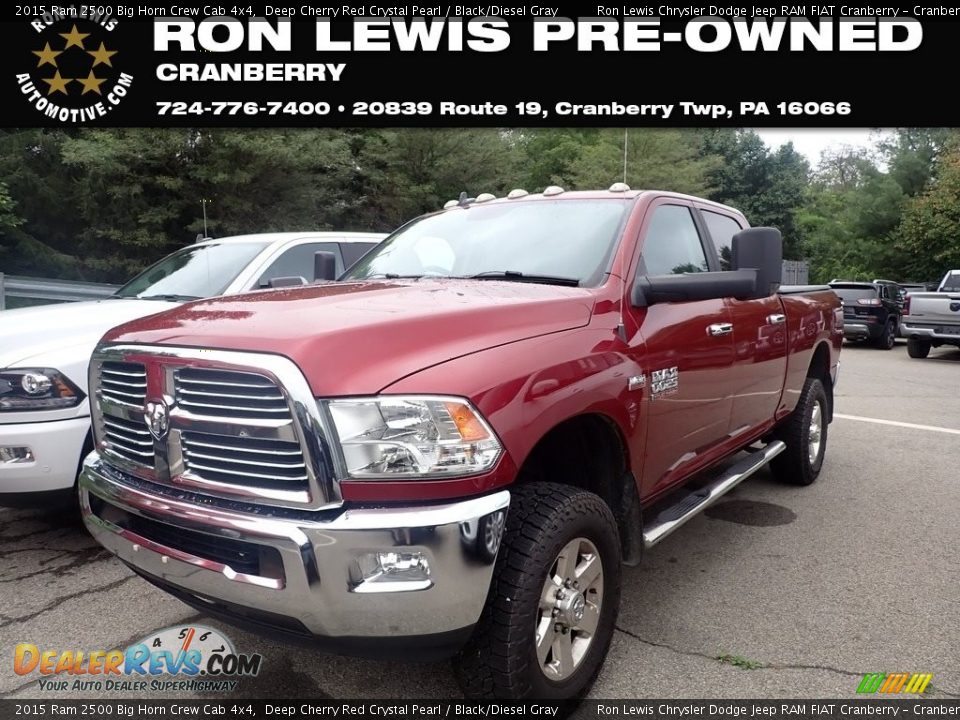 2015 Ram 2500 Big Horn Crew Cab 4x4 Deep Cherry Red Crystal Pearl / Black/Diesel Gray Photo #1