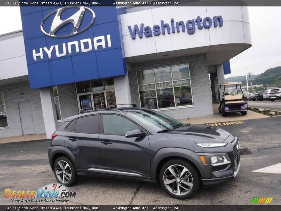 2020 Hyundai Kona Limited AWD Thunder Gray / Black Photo #2