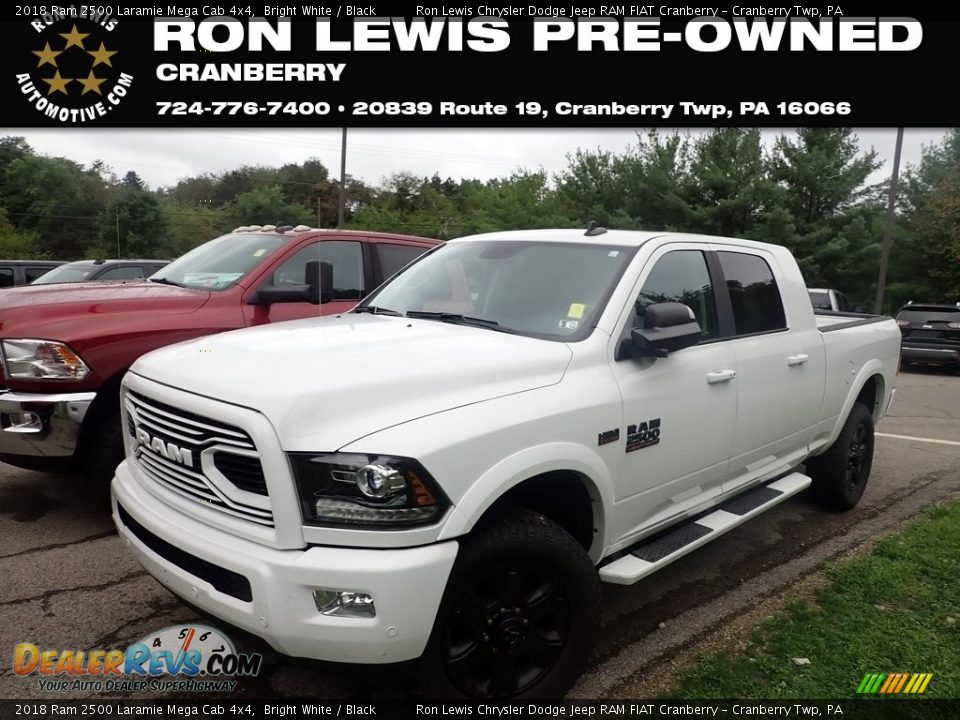 2018 Ram 2500 Laramie Mega Cab 4x4 Bright White / Black Photo #1