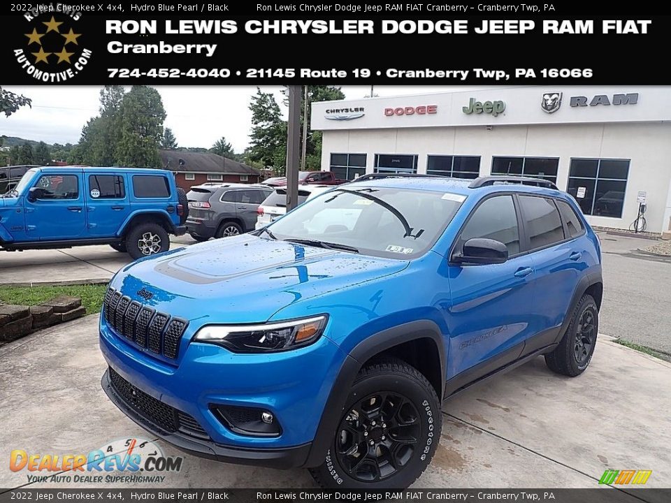 2022 Jeep Cherokee X 4x4 Hydro Blue Pearl / Black Photo #1