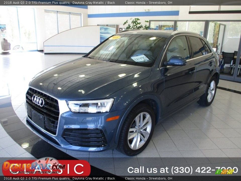 2018 Audi Q3 2.0 TFSI Premium Plus quattro Daytona Gray Metallic / Black Photo #1