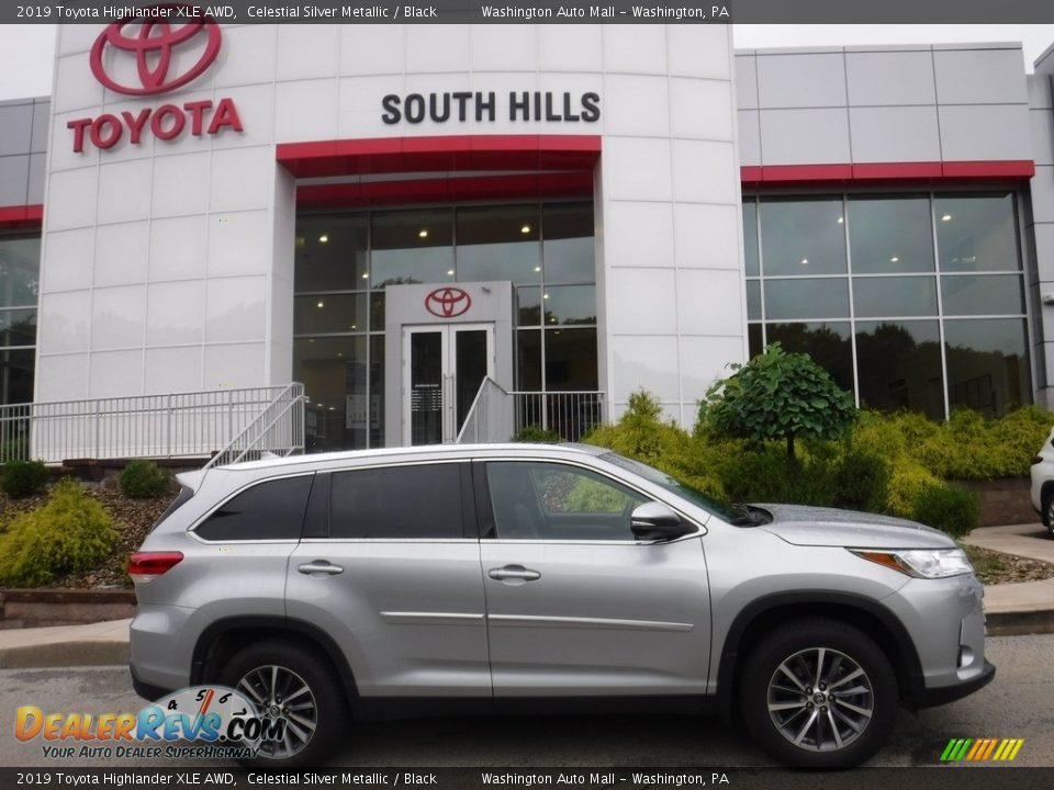 2019 Toyota Highlander XLE AWD Celestial Silver Metallic / Black Photo #2