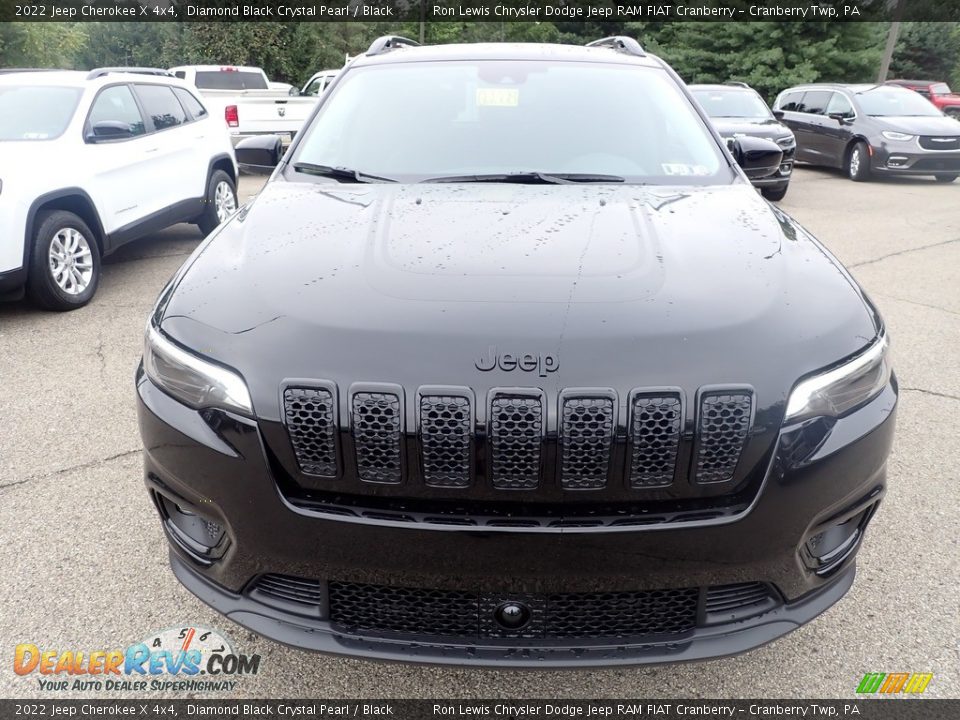 2022 Jeep Cherokee X 4x4 Diamond Black Crystal Pearl / Black Photo #8