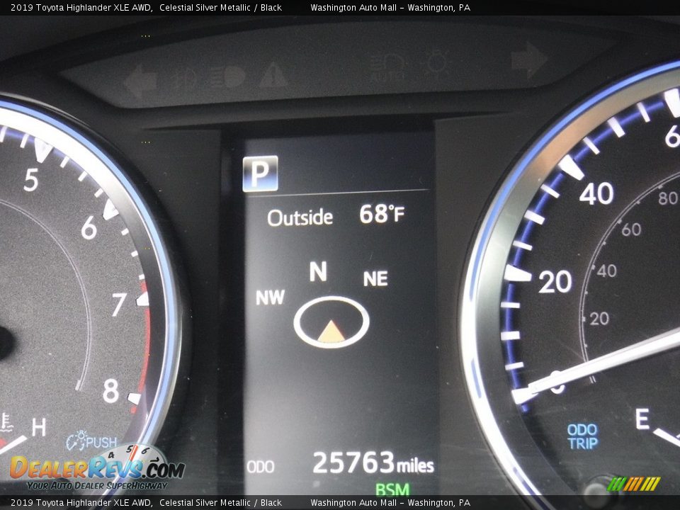 2019 Toyota Highlander XLE AWD Celestial Silver Metallic / Black Photo #35