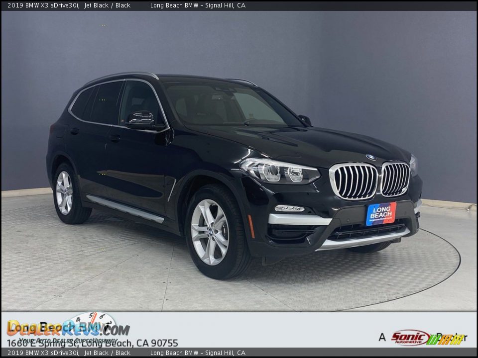 2019 BMW X3 sDrive30i Jet Black / Black Photo #1