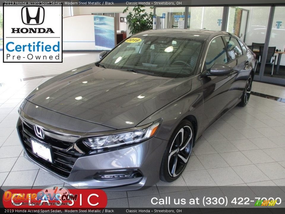 2019 Honda Accord Sport Sedan Modern Steel Metallic / Black Photo #1