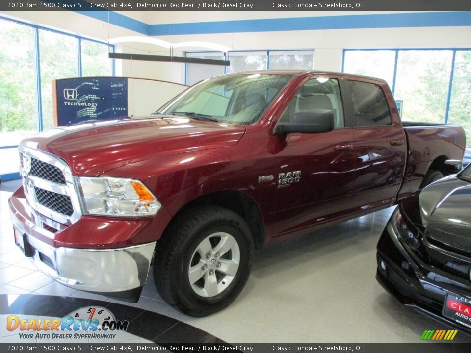 2020 Ram 1500 Classic SLT Crew Cab 4x4 Delmonico Red Pearl / Black/Diesel Gray Photo #10