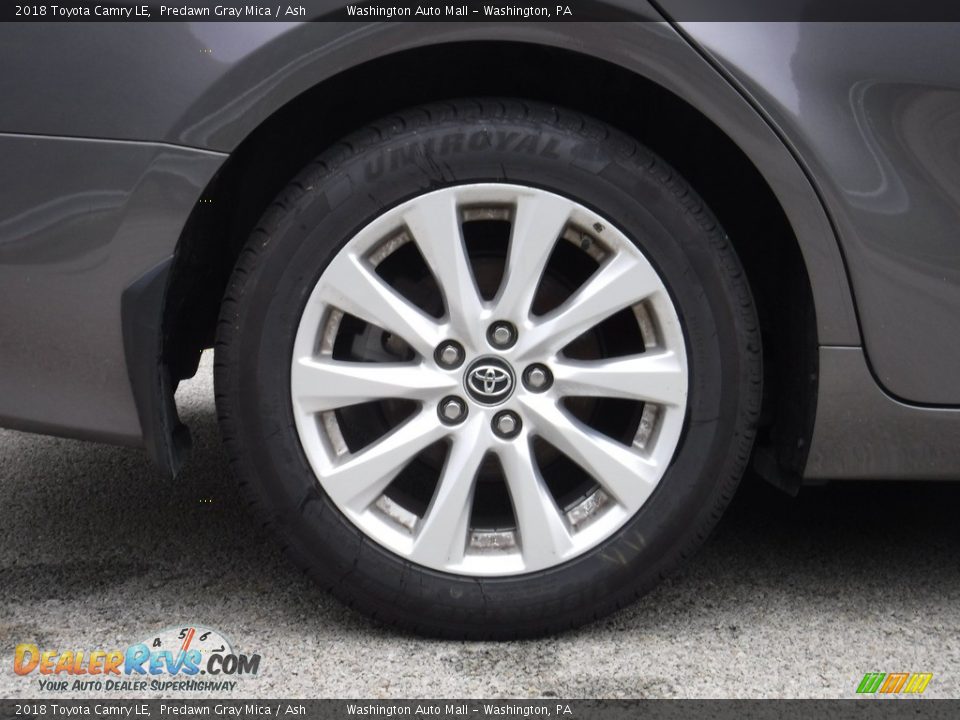2018 Toyota Camry LE Predawn Gray Mica / Ash Photo #8