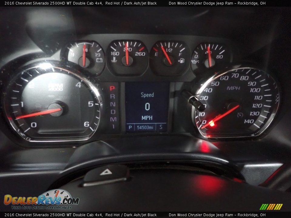 2016 Chevrolet Silverado 2500HD WT Double Cab 4x4 Gauges Photo #16