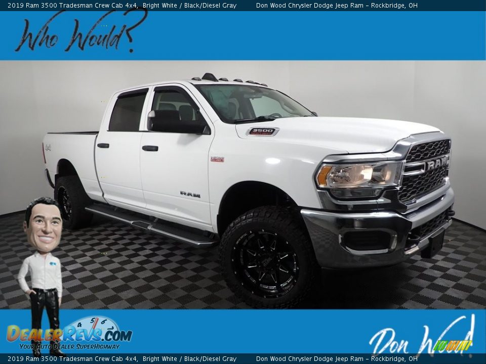 2019 Ram 3500 Tradesman Crew Cab 4x4 Bright White / Black/Diesel Gray Photo #1