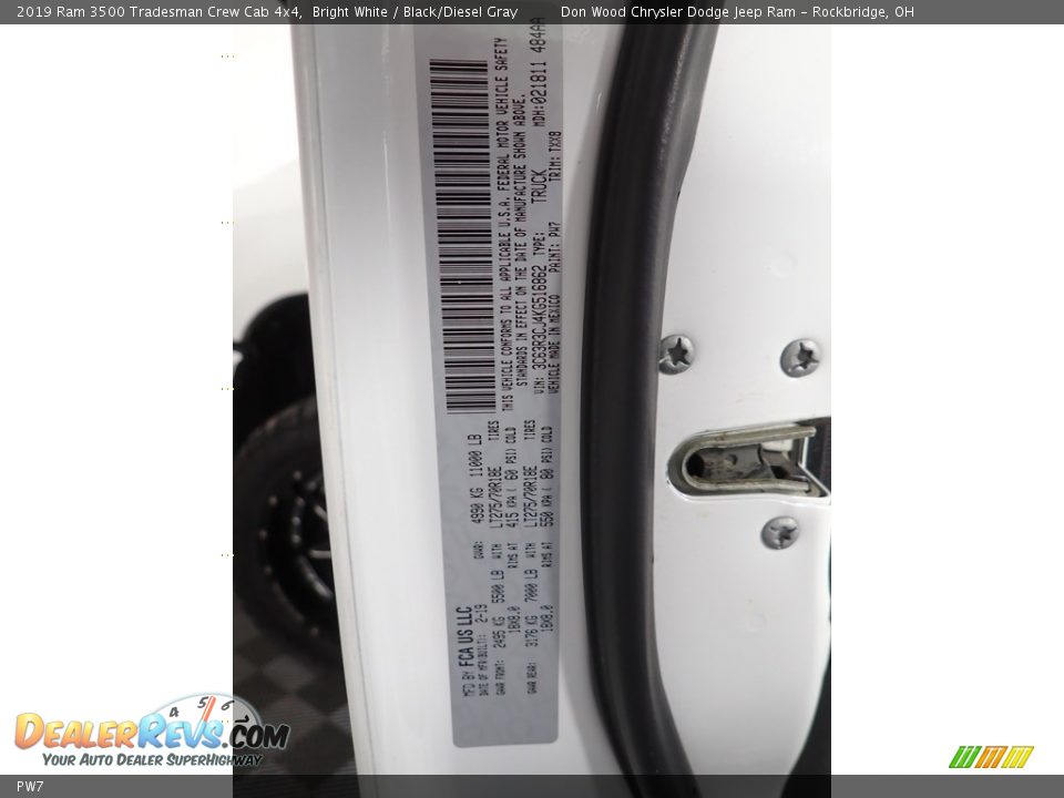 Ram Color Code PW7 Bright White