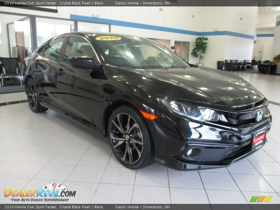 2019 Honda Civic Sport Sedan Crystal Black Pearl / Black Photo #3