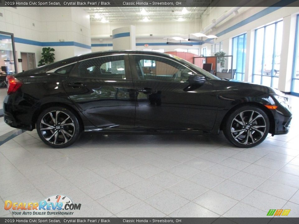 2019 Honda Civic Sport Sedan Crystal Black Pearl / Black Photo #4
