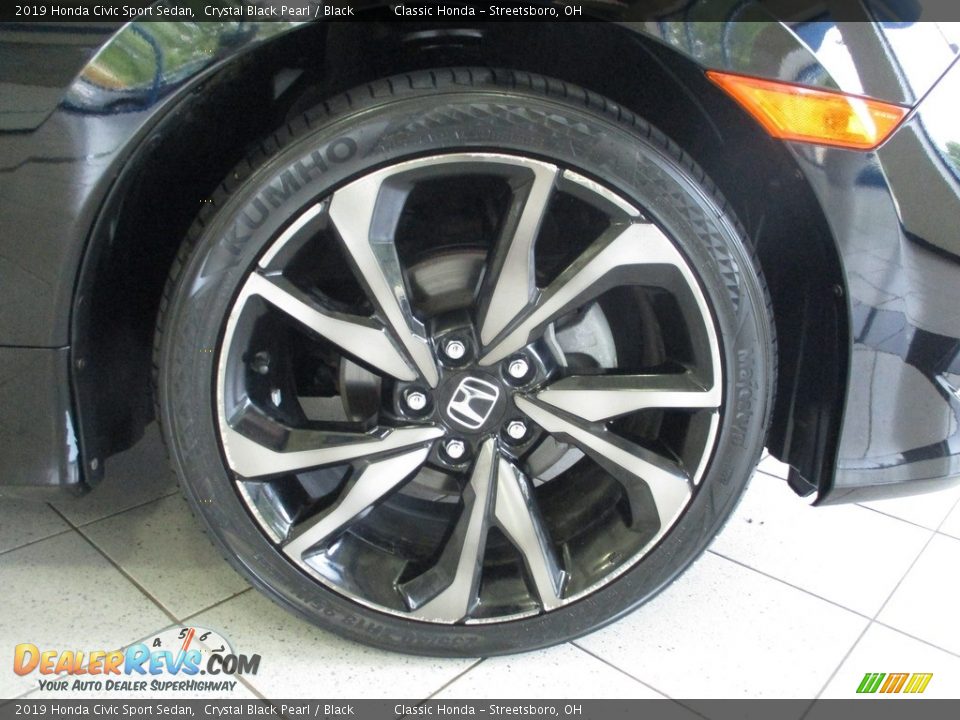 2019 Honda Civic Sport Sedan Crystal Black Pearl / Black Photo #5