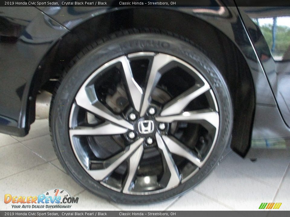 2019 Honda Civic Sport Sedan Crystal Black Pearl / Black Photo #6