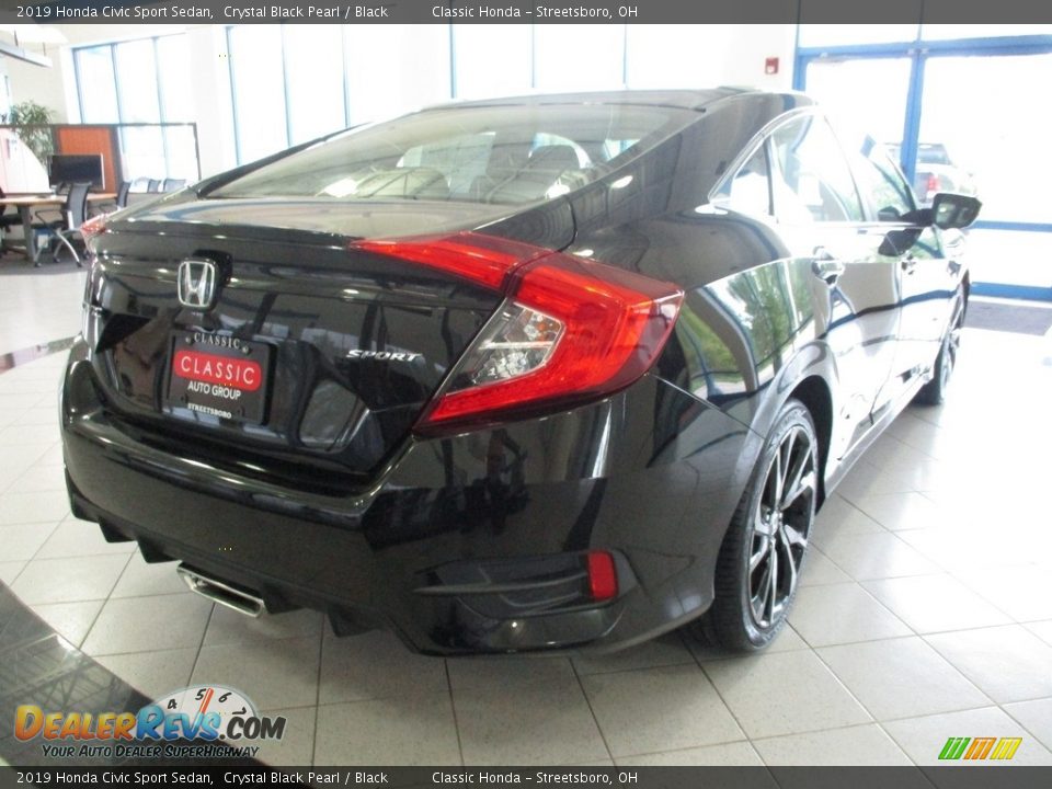2019 Honda Civic Sport Sedan Crystal Black Pearl / Black Photo #7