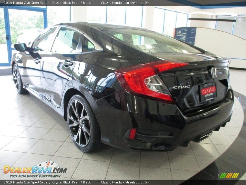 2019 Honda Civic Sport Sedan Crystal Black Pearl / Black Photo #9