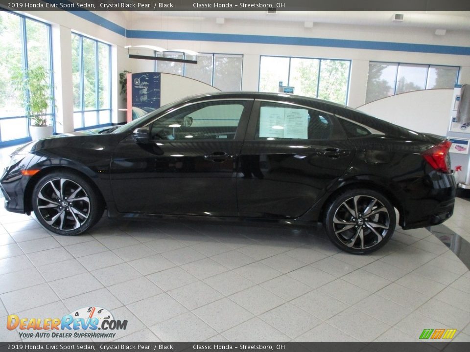 2019 Honda Civic Sport Sedan Crystal Black Pearl / Black Photo #10