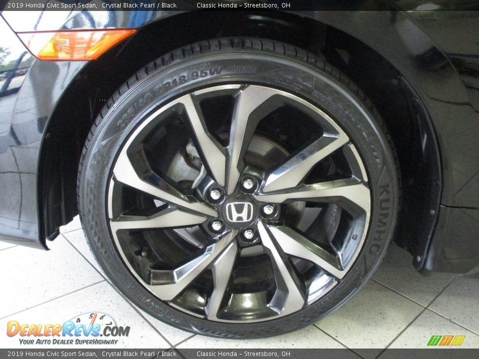 2019 Honda Civic Sport Sedan Crystal Black Pearl / Black Photo #12