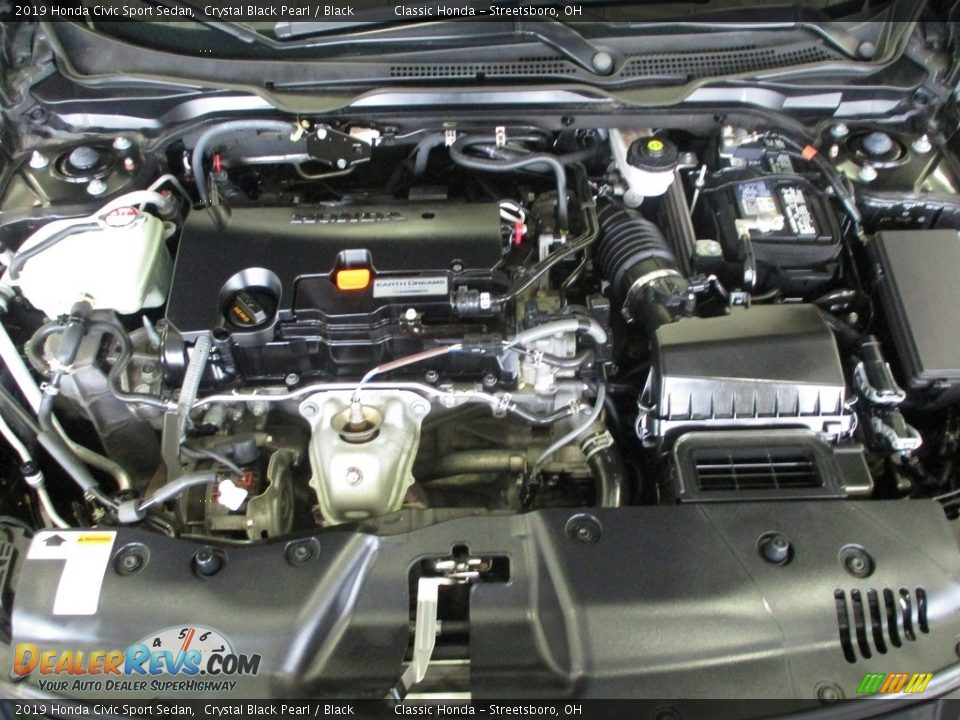 2019 Honda Civic Sport Sedan Crystal Black Pearl / Black Photo #13
