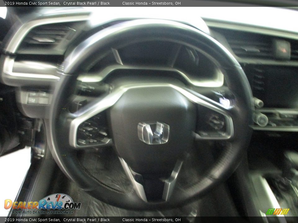 2019 Honda Civic Sport Sedan Crystal Black Pearl / Black Photo #29