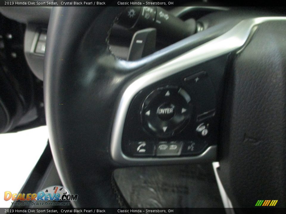 2019 Honda Civic Sport Sedan Crystal Black Pearl / Black Photo #30