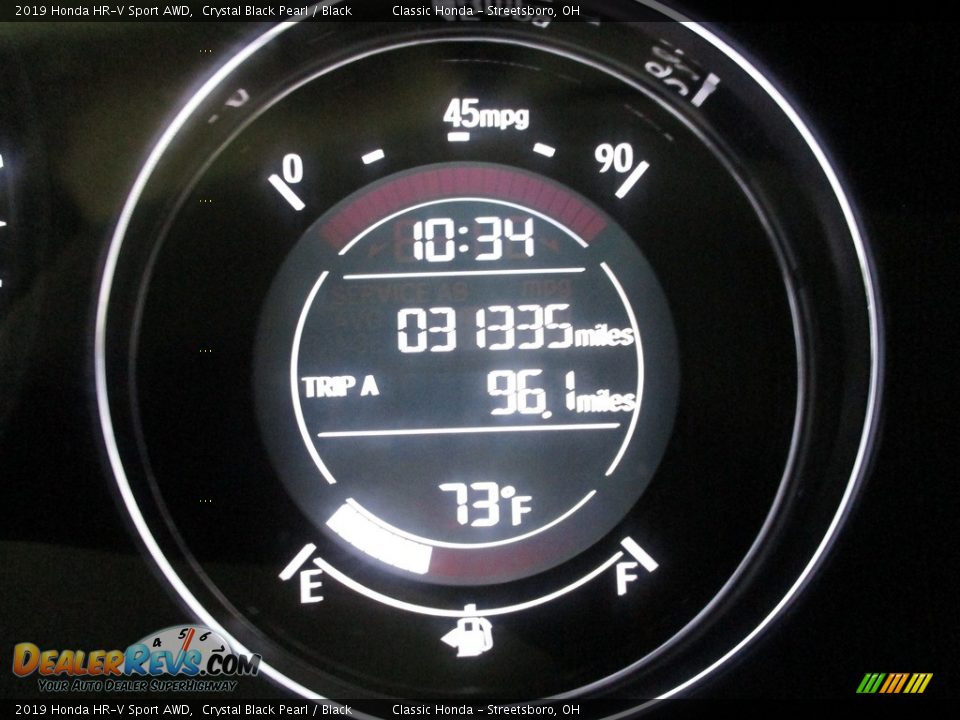 2019 Honda HR-V Sport AWD Crystal Black Pearl / Black Photo #35