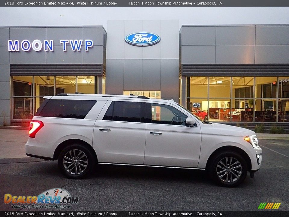 2018 Ford Expedition Limited Max 4x4 White Platinum / Ebony Photo #1
