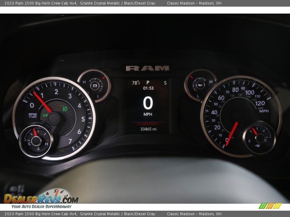 2020 Ram 1500 Big Horn Crew Cab 4x4 Granite Crystal Metallic / Black/Diesel Gray Photo #8