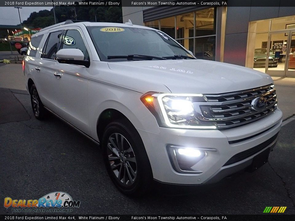 2018 Ford Expedition Limited Max 4x4 White Platinum / Ebony Photo #9