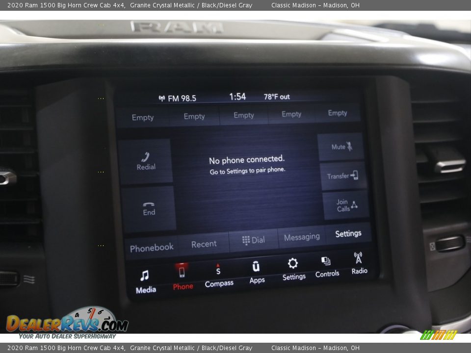 2020 Ram 1500 Big Horn Crew Cab 4x4 Granite Crystal Metallic / Black/Diesel Gray Photo #10