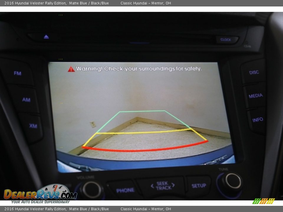 2016 Hyundai Veloster Rally Edition Matte Blue / Black/Blue Photo #12